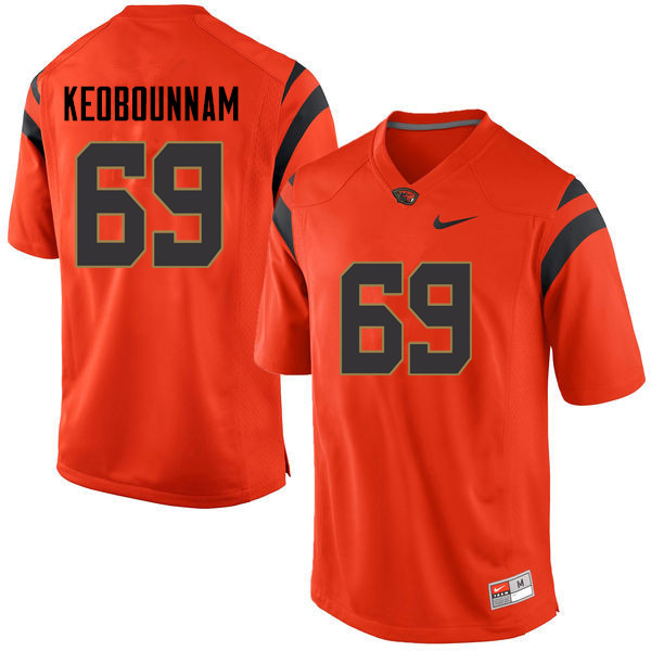 Men Oregon State Beavers #69 Nous Keobounnam College Football Jerseys Sale-Orange